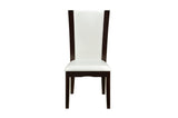 Daisy Espresso Black Solid Wood Faux Leather Seat Glass Top Counter Height Dining Room Set - Ella Furniture
