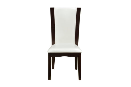 Daisy Espresso Black Solid Wood Faux Leather Seat Glass Top Counter Height Dining Room Set - Ella Furniture