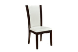 Daisy Espresso Black Solid Wood Faux Leather Seat Glass Top Counter Height Dining Room Set - Ella Furniture
