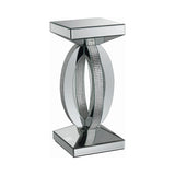 Amalia Square Coffee Table With Lower Shelf Clear Mirror - Ella Furniture