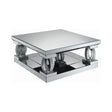 Amalia Square Coffee Table With Lower Shelf Clear Mirror - Ella Furniture