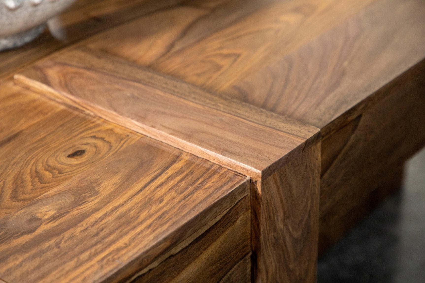 Skeet Wooden Square Coffee Table Natural Sheesham - Ella Furniture