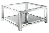 Mozzi Rectangular Coffee Table With Glass Top Mirror - Ella Furniture