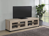 Sachin Rectangular Tv Console With Glass Doors - Ella Furniture