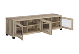 Sachin Rectangular Tv Console With Glass Doors - Ella Furniture