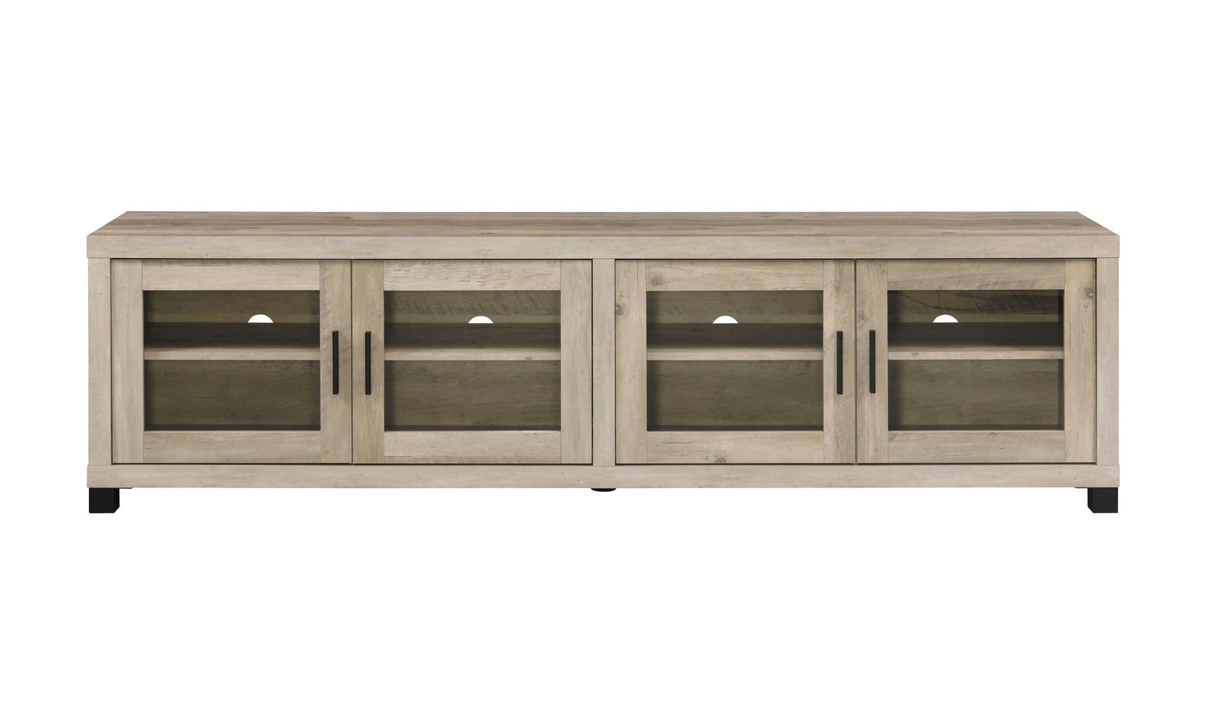 Sachin Rectangular Tv Console With Glass Doors - Ella Furniture