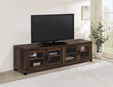 Sachin Rectangular Tv Console With Glass Doors 736293 - Ella Furniture