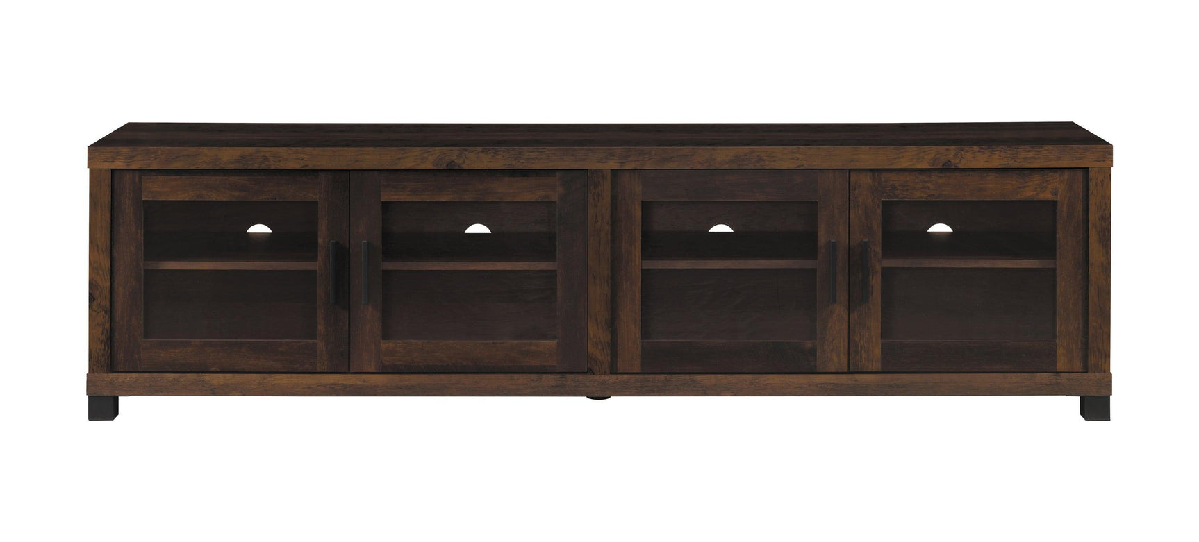 Sachin Rectangular Tv Console With Glass Doors 736293 - Ella Furniture