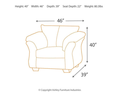 Darcy Cobblestone Microfiber Chair - Ella Furniture