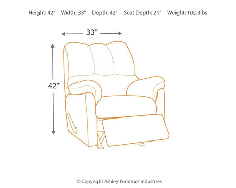 Darcy Cobblestone Microfiber Recliner - Ella Furniture