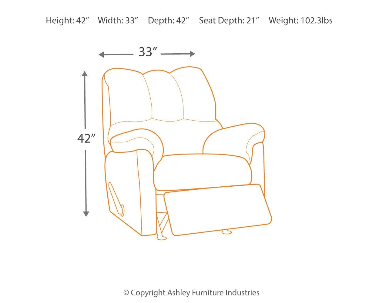 Darcy Mocha Microfiber Recliner - Ella Furniture