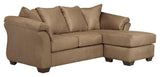 Darcy Mocha Microfiber Sofa Chaise - Ella Furniture