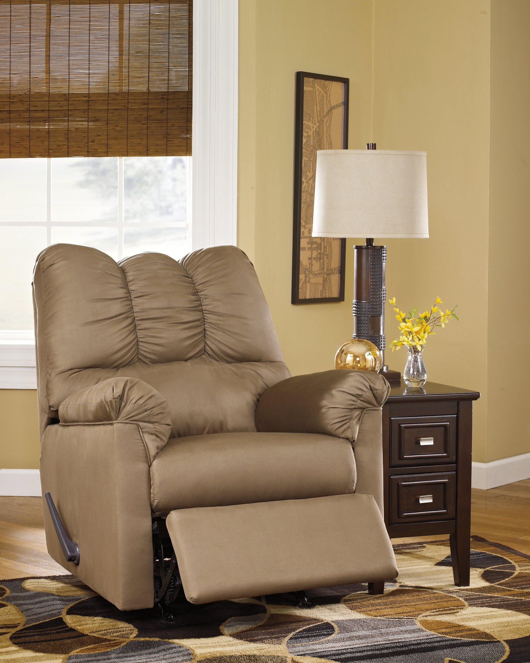 Darcy Mocha Sofa, Loveseat And Recliner - Ella Furniture