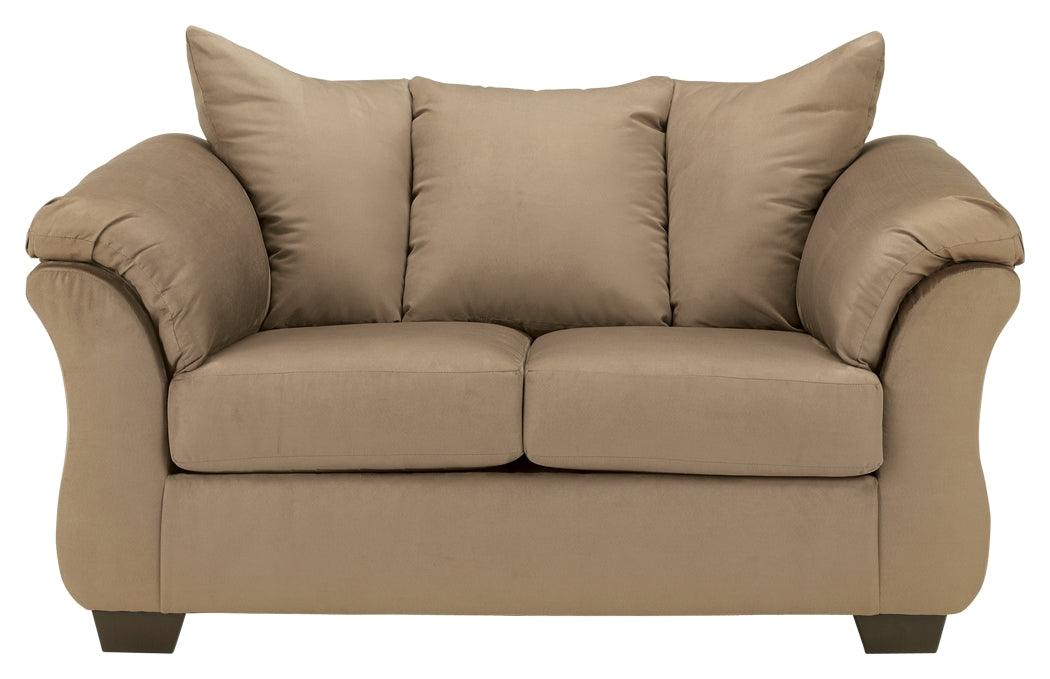 Darcy Mocha Sofa, Loveseat And Recliner - Ella Furniture