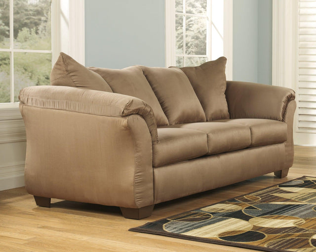 Darcy Mocha Microfiber Sofa - Ella Furniture