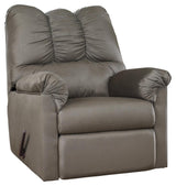 Darcy Cobblestone Microfiber Recliner - Ella Furniture