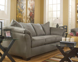 Darcy Cobblestone Microfiber Sofa - Ella Furniture