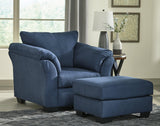 Darcy Blue Microfiber Chair - Ella Furniture