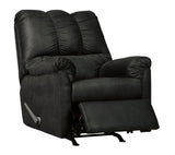 Darcy Black Microfiber Recliner - Ella Furniture