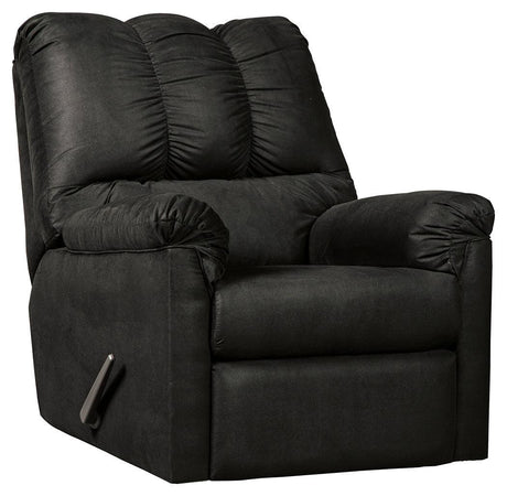 Darcy Black Microfiber Recliner - Ella Furniture
