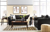 Darcy Black Microfiber Sofa - Ella Furniture