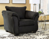 Darcy Cobblestone Microfiber Chair - Ella Furniture