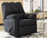 Darcy Black Microfiber Recliner - Ella Furniture