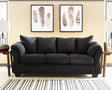 Darcy Black Microfiber Sofa - Ella Furniture