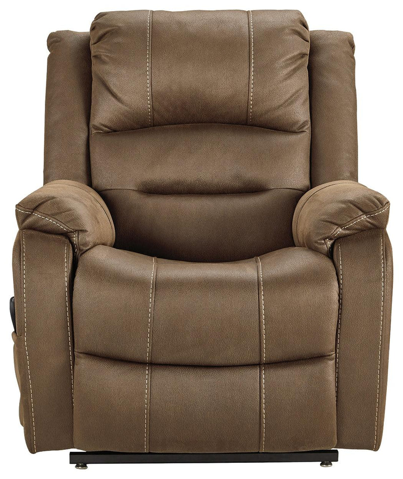 Whitehill Chocolate Faux Leather Power Lift Recliner