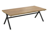 Colmar 3-Piece Trestle Occasional Table Set Golden Oak And Gunmetal - Ella Furniture