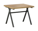 Colmar 3-Piece Trestle Occasional Table Set Golden Oak And Gunmetal - Ella Furniture