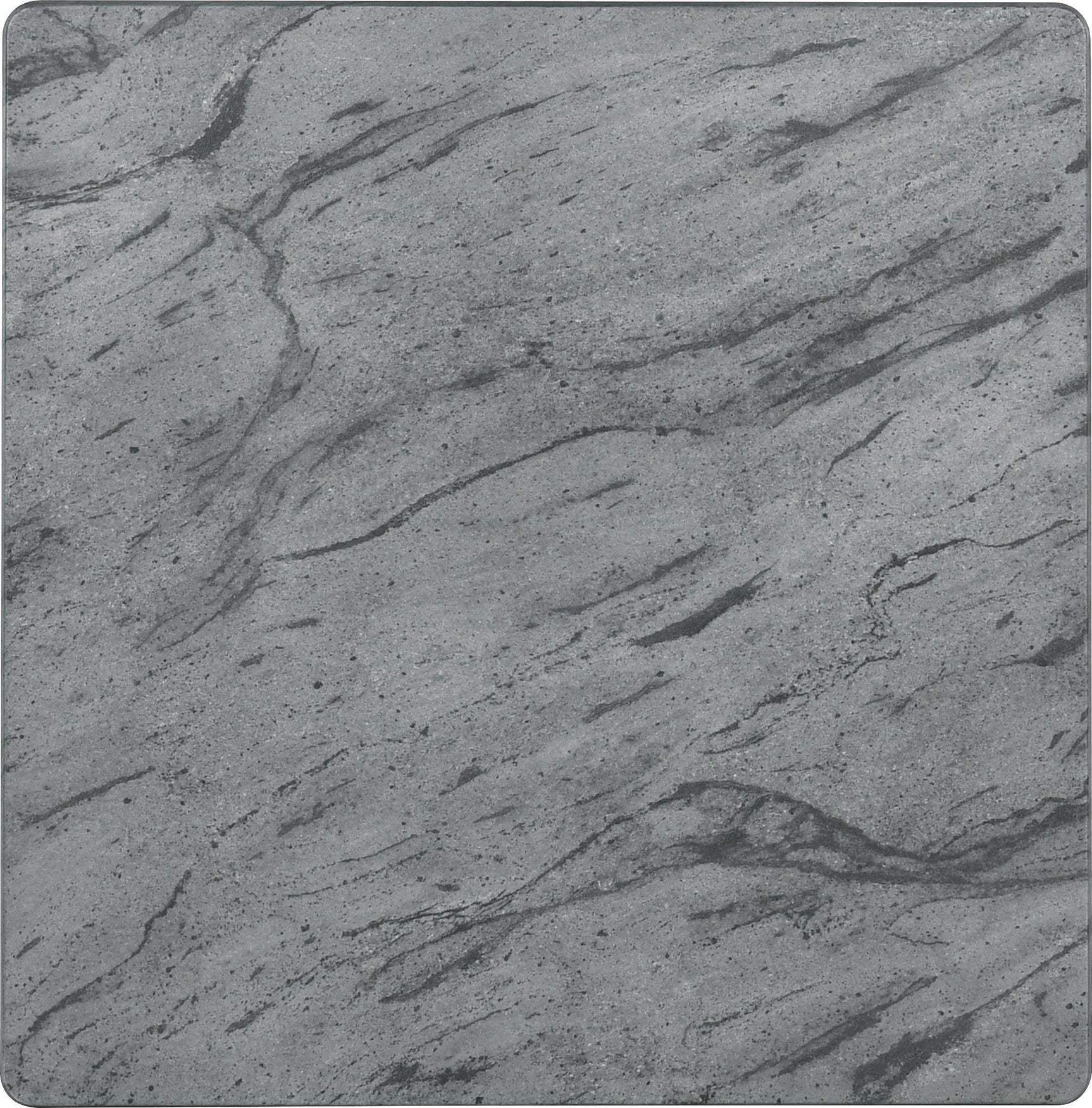 Mozzi Square End Table Faux Grey Marble And Black - Ella Furniture