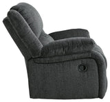 Draycoll Slate Chenille Recliner - Ella Furniture