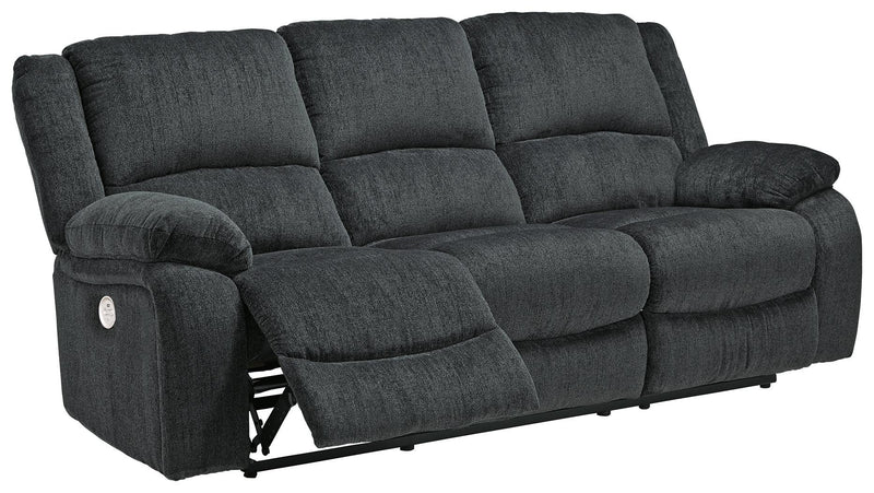 Draycoll Pewter Chenille Power Reclining Sofa