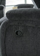 Draycoll Slate Chenille Recliner - Ella Furniture