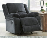 Draycoll Slate Chenille Recliner - Ella Furniture