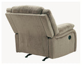 Draycoll Pewter Chenille Recliner - Ella Furniture