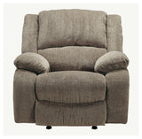 Draycoll Pewter Chenille Recliner - Ella Furniture