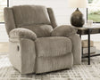 Draycoll Pewter Chenille Recliner - Ella Furniture