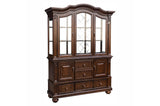 Lordsburg Brown Cherry Solid Wood Faux Leather Upholstered Seat Rectangular Dining Room Set - Ella Furniture