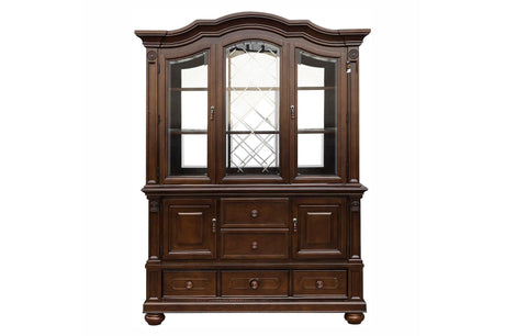 Lordsburg Brown Cherry Solid Wood Faux Leather Upholstered Seat Rectangular Dining Room Set - Ella Furniture
