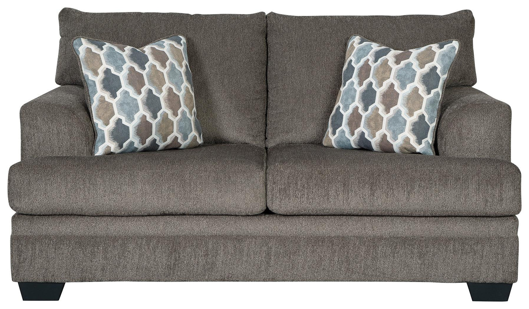 Dorsten Slate Chenille Loveseat - Ella Furniture