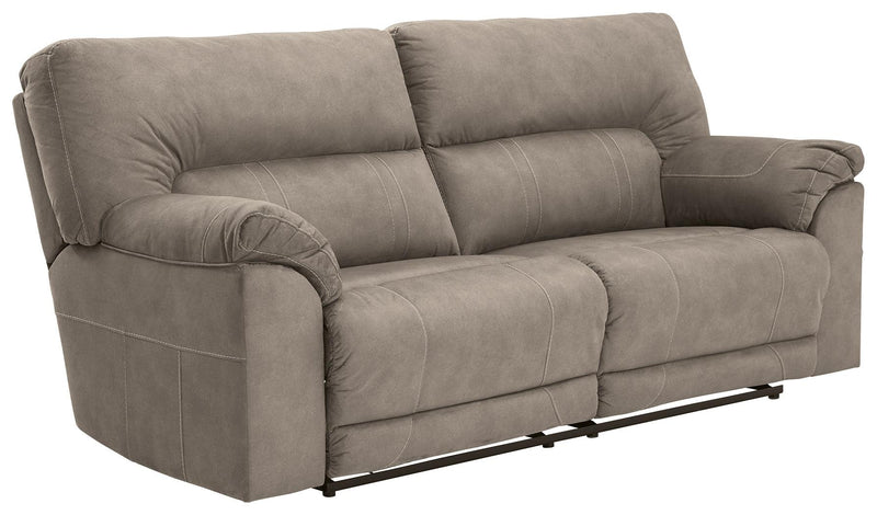 Cavalcade Slate Faux Leather Reclining Sofa - Ella Furniture
