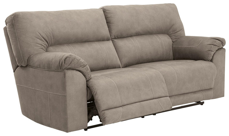 Cavalcade Slate Faux Leather Reclining Sofa - Ella Furniture