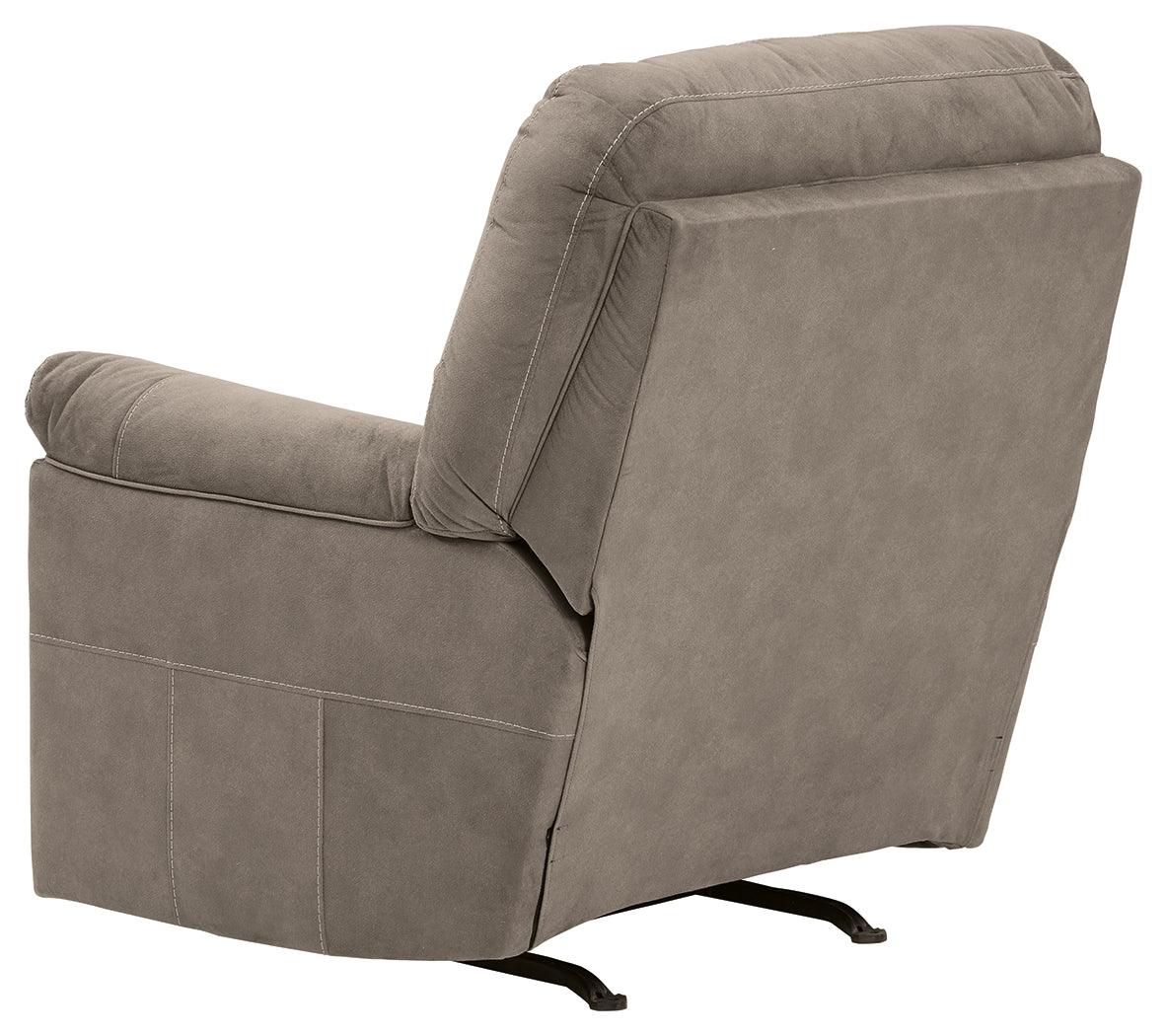 Cavalcade Slate Faux Leather Power Recliner - Ella Furniture