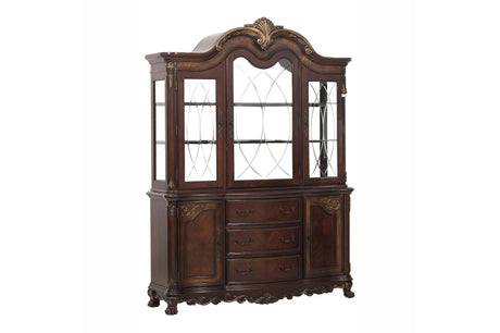 Deryn Park Cherry Traditional Solid Wood Plush Upholstered Seat Rectangular Dining Room Set - Ella Furniture