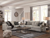 Velletri Pewter Textured Loveseat - Ella Furniture