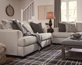 Velletri Pewter Textured Loveseat - Ella Furniture