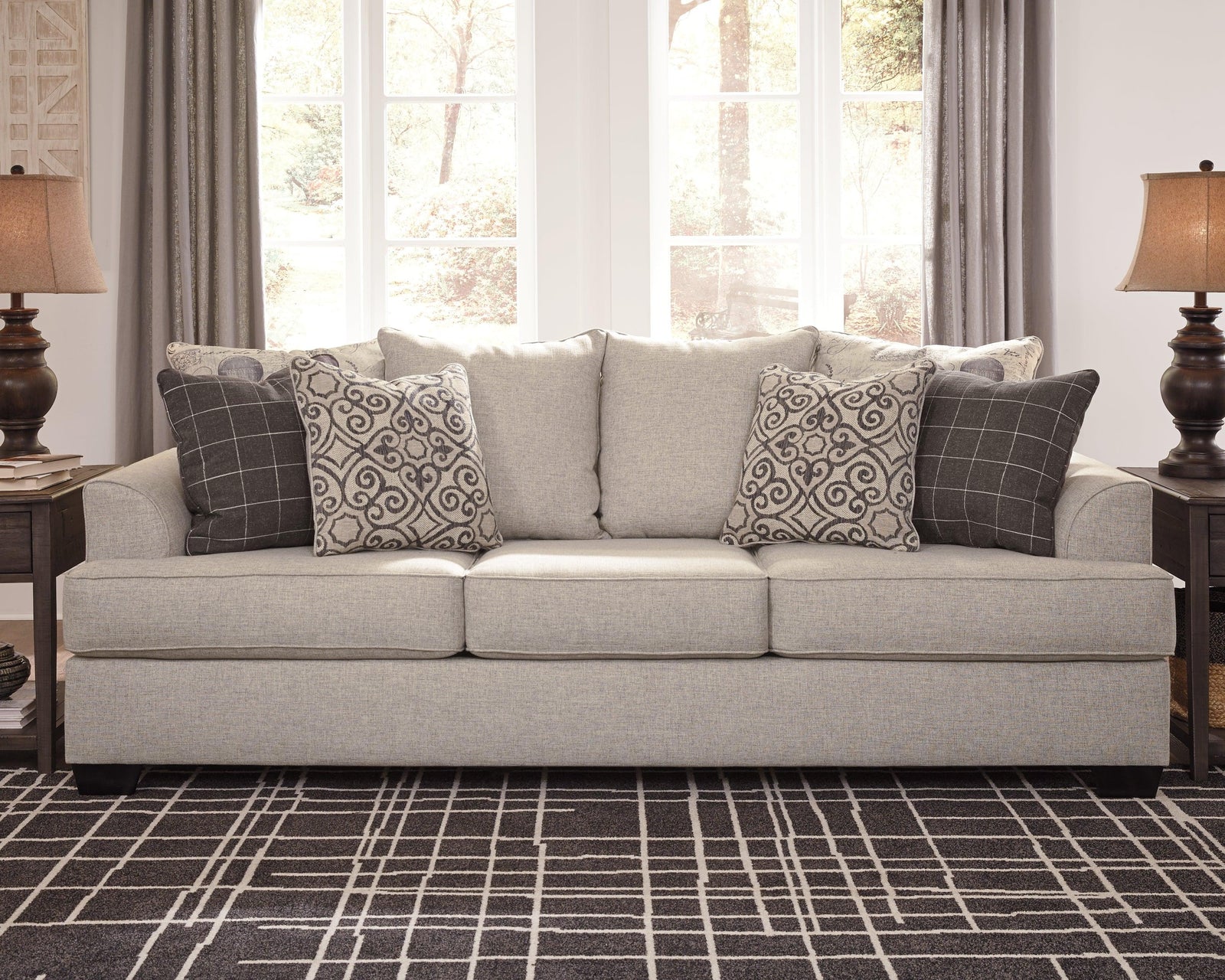 Velletri Pewter Textured Sofa - Ella Furniture