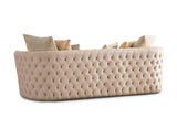 Sofia Ivory Velvet Sofa & Loveseat - Ella Furniture